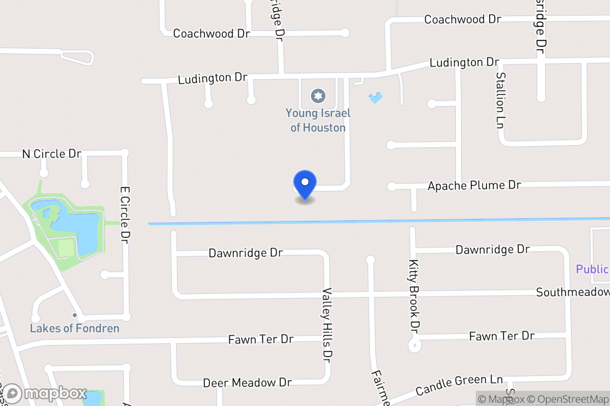 Map of 7819 Saffron Meadows Ln, Houston