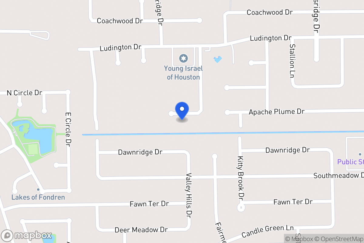 Map of 7815 Saffron Meadows Ln, Houston