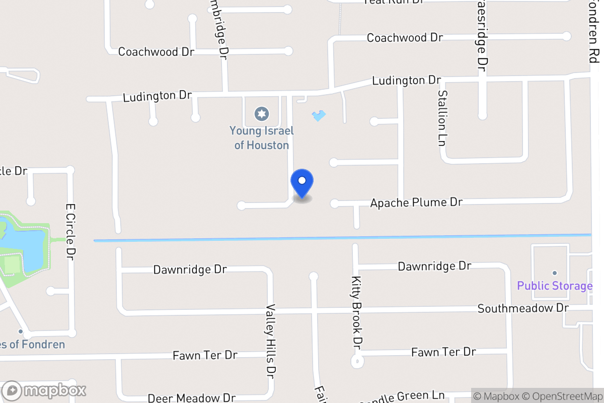 Map of 11931 Fairmeadow Dr, Houston