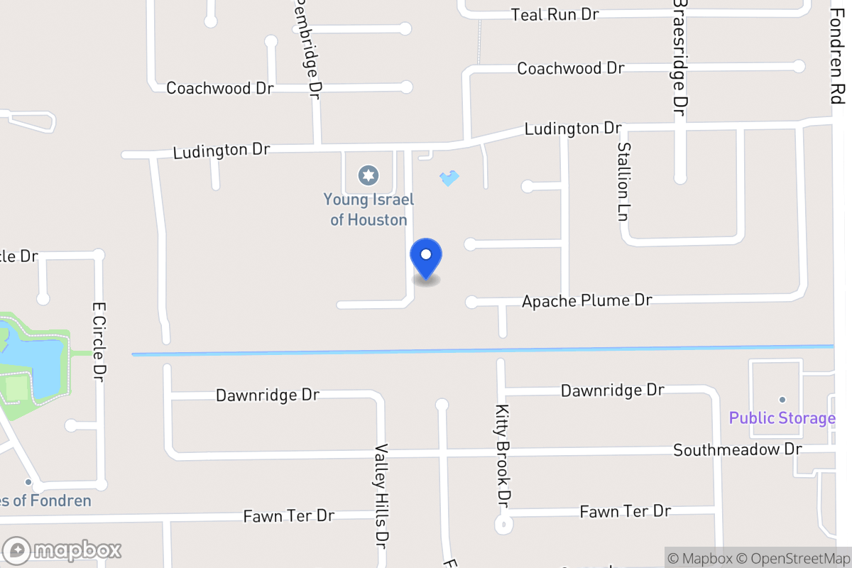 Map of 11927 Fairmeadow Dr, Houston