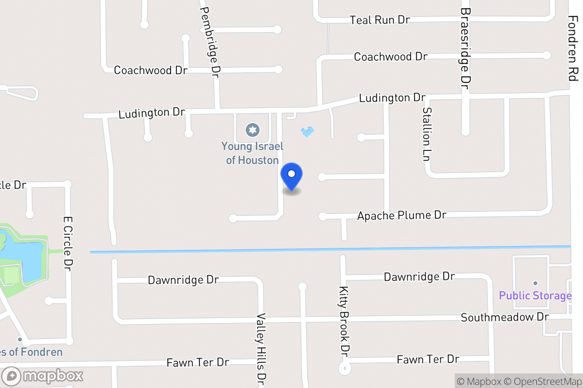 Map of 11923 Fairmeadow Dr, Houston
