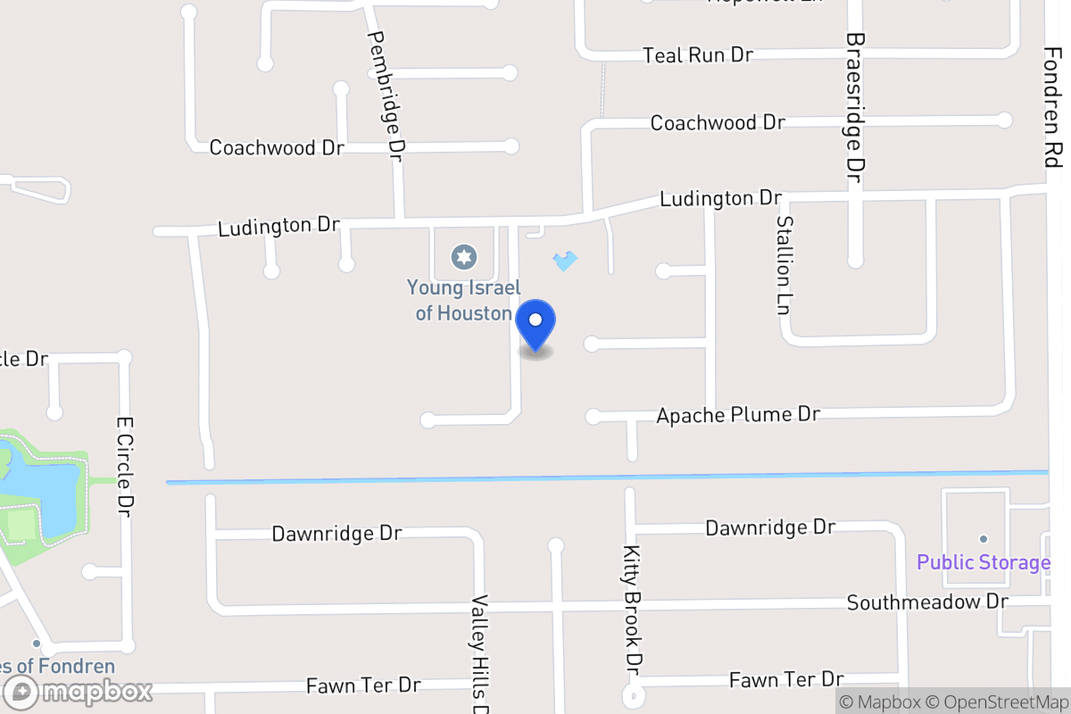 Map of 11919 Fairmeadow Dr, Houston