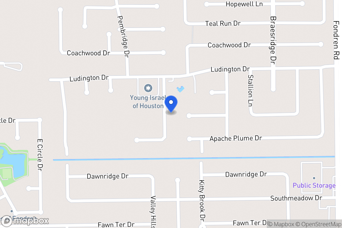 Map of 11915 Fairmeadow Dr, Houston