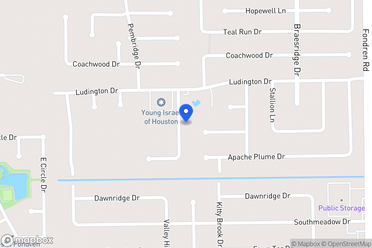 Map of 11911 Fairmeadow Dr, Houston