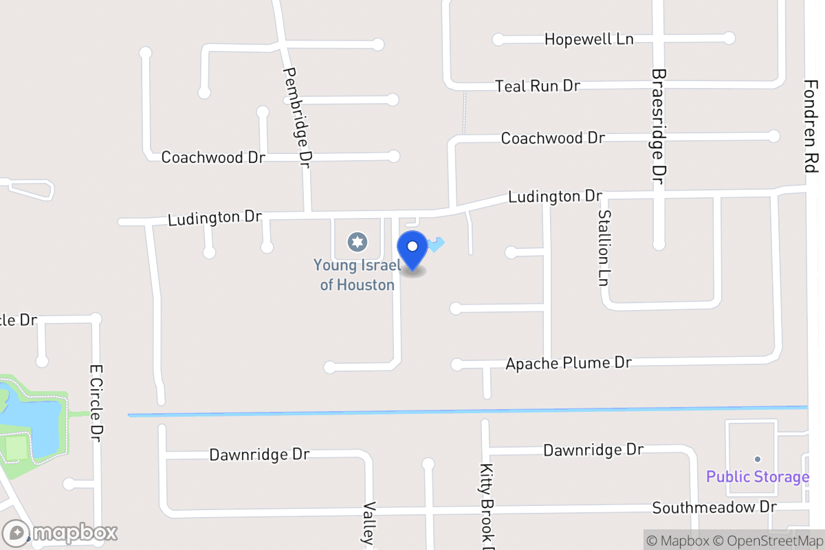 Map of 11907 Fairmeadow Dr, Houston