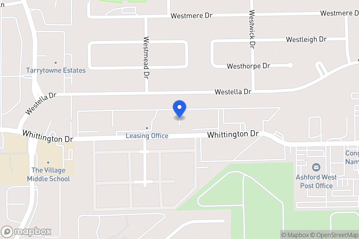 Map of 12850 Whittington Dr, Houston