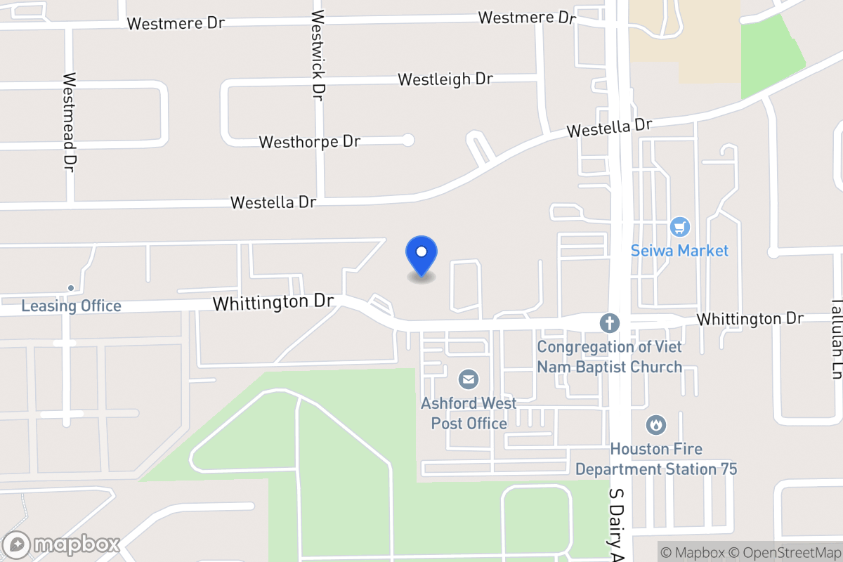 Map of 12690 Whittington Dr, Houston