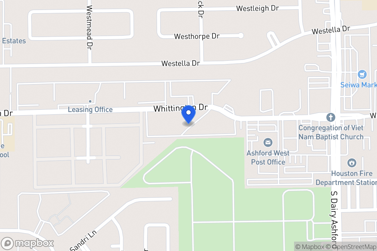 Map of 12735 Whittington Dr, Houston