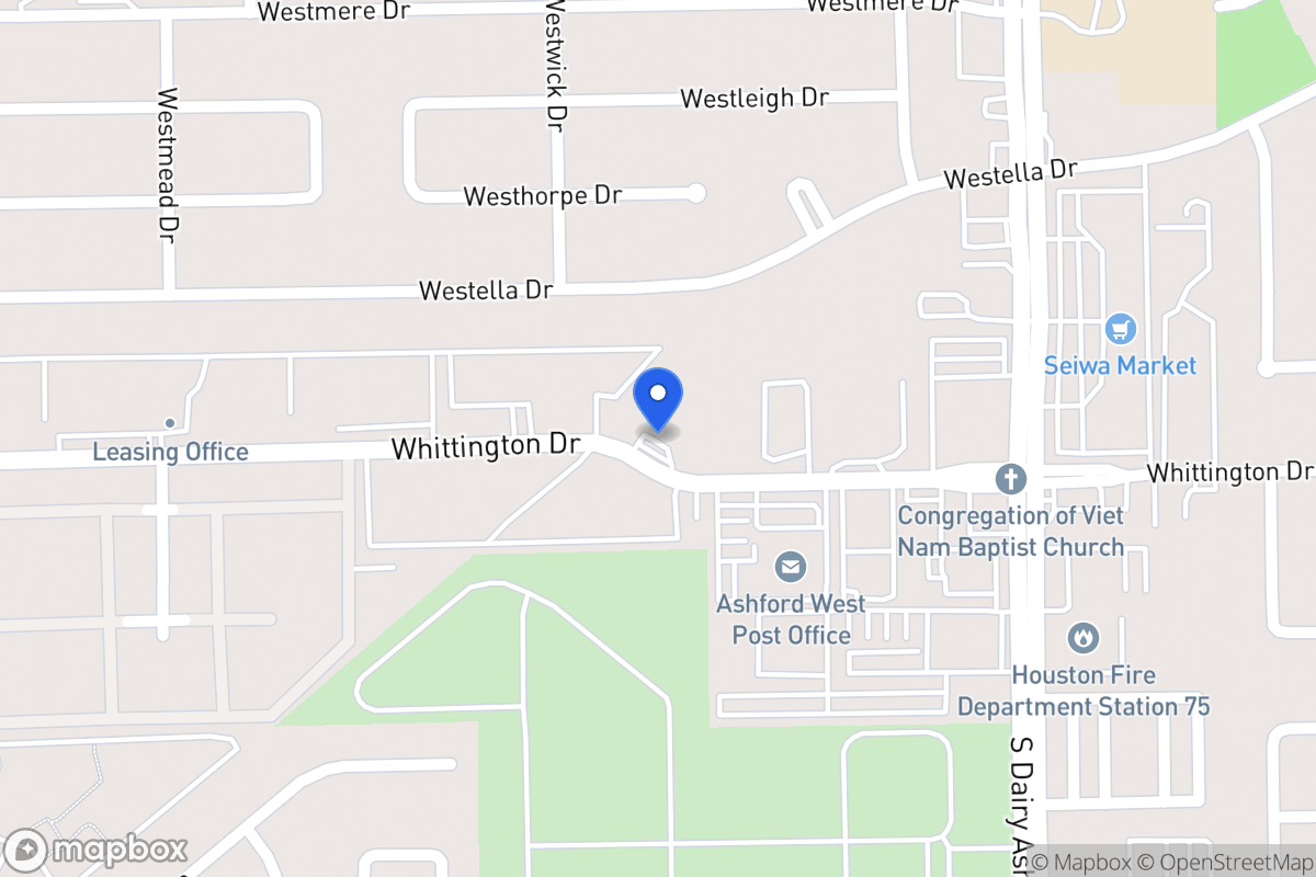 Map of 12702 Whittington Dr, Houston