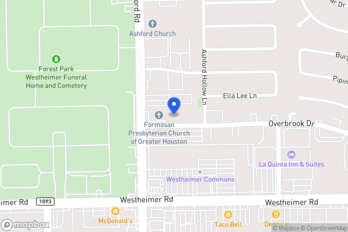 Map of 2401 Overbrook, Houston