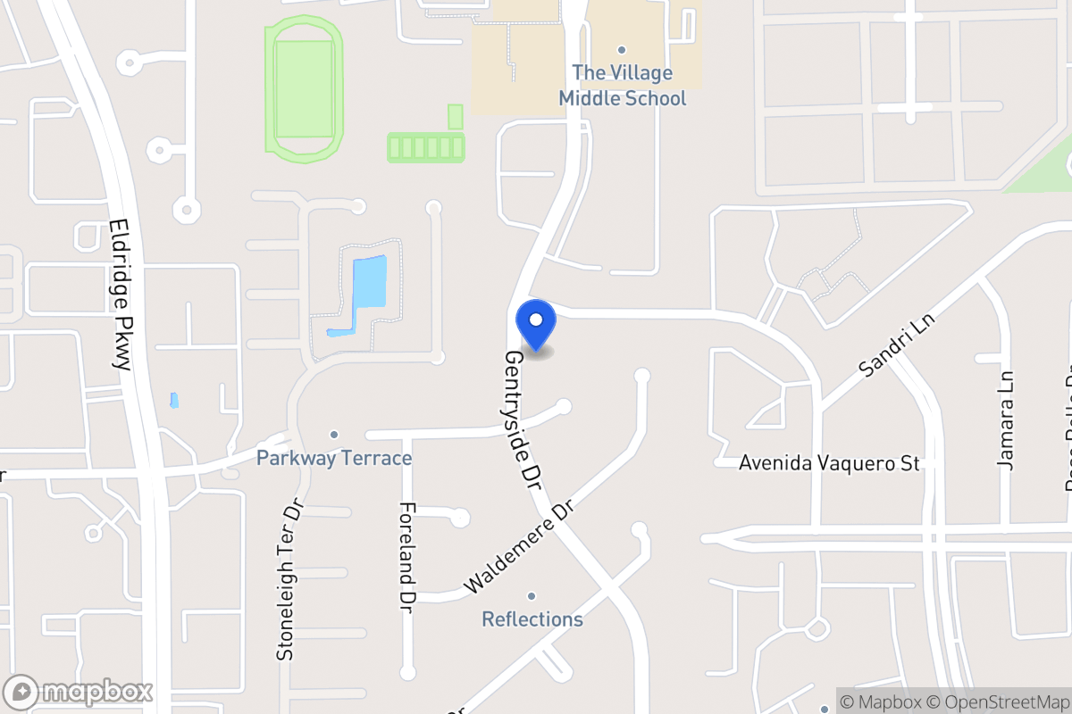 Map of 2115 Gentryside Dr, Houston