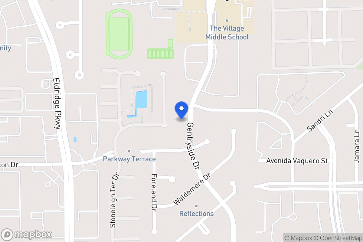 Map of 2114 Gentryside Dr, Houston