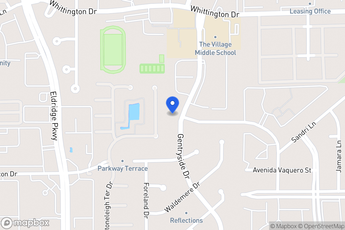 Map of 2102 Gentryside Dr, Houston