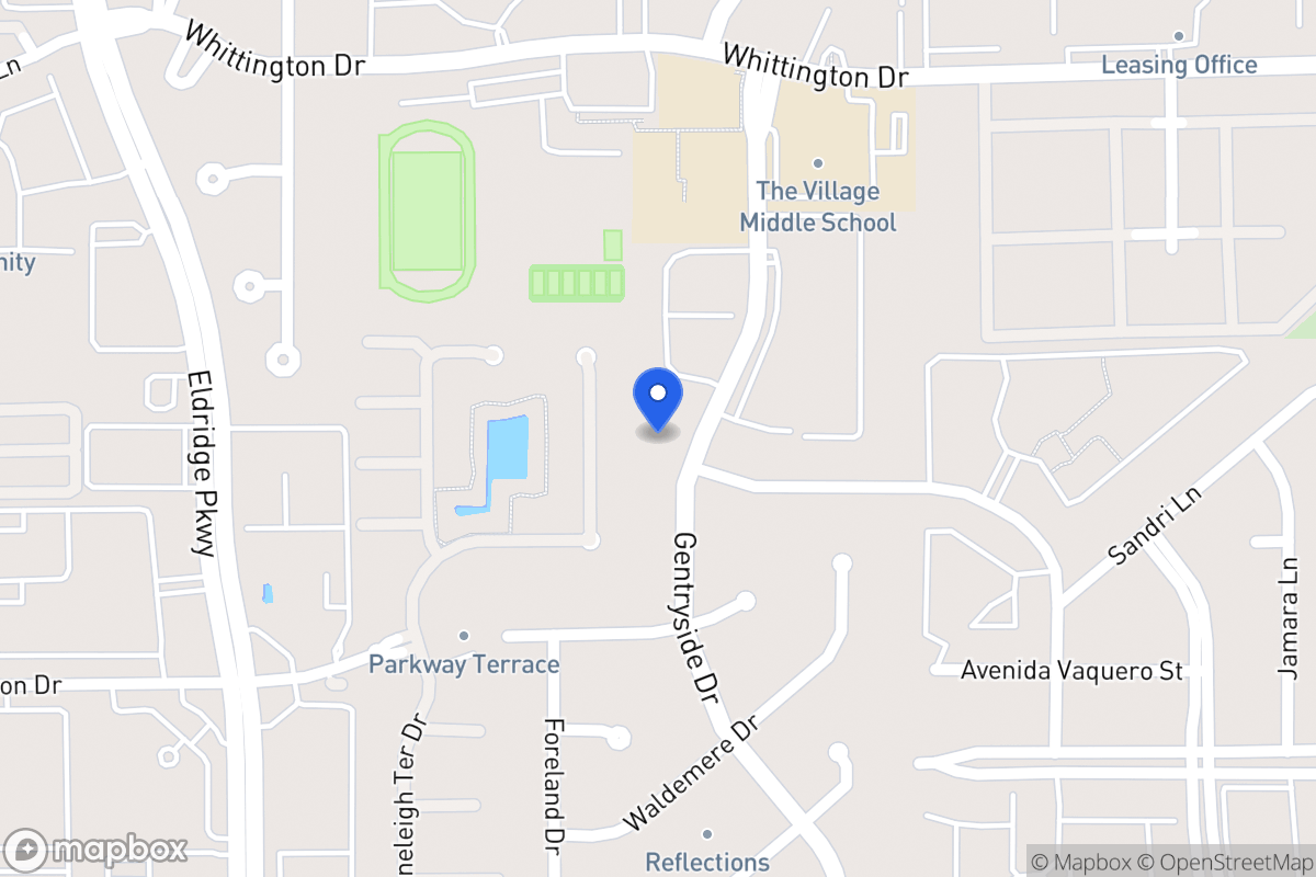 Map of 2098 Gentryside Dr, Houston