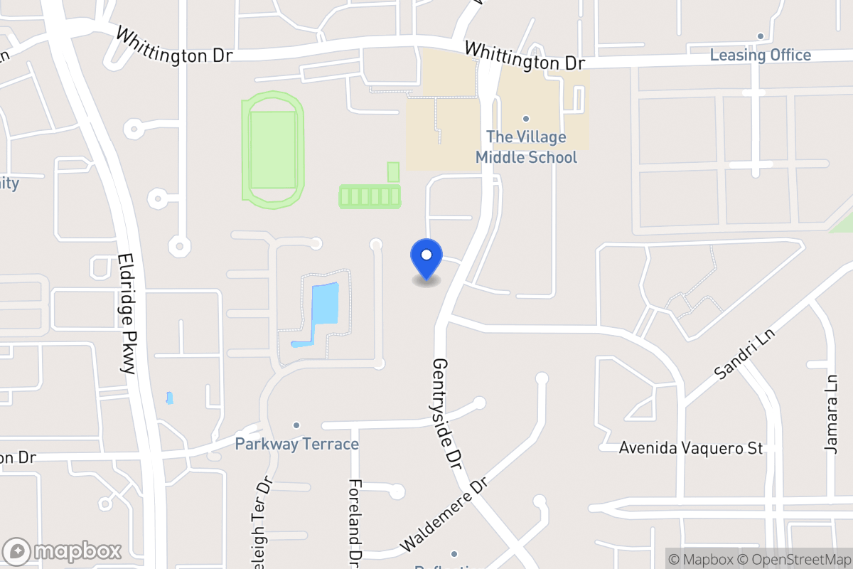 Map of 2094 Gentryside Dr, Houston