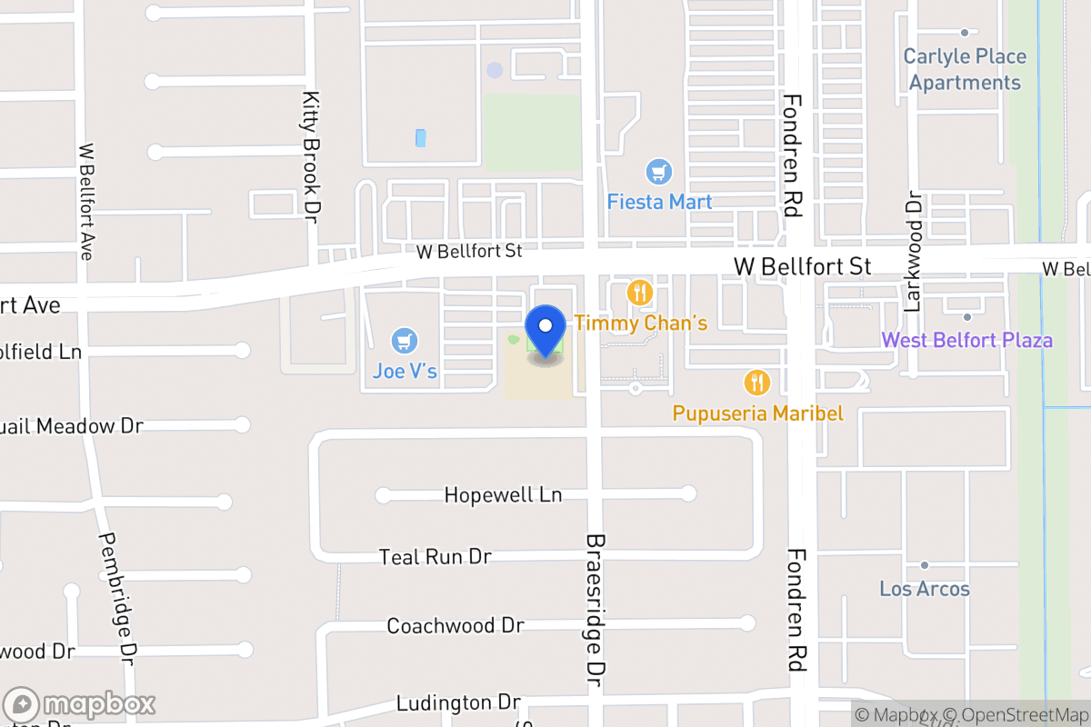 Map of W 7703 Bellfort St, Houston