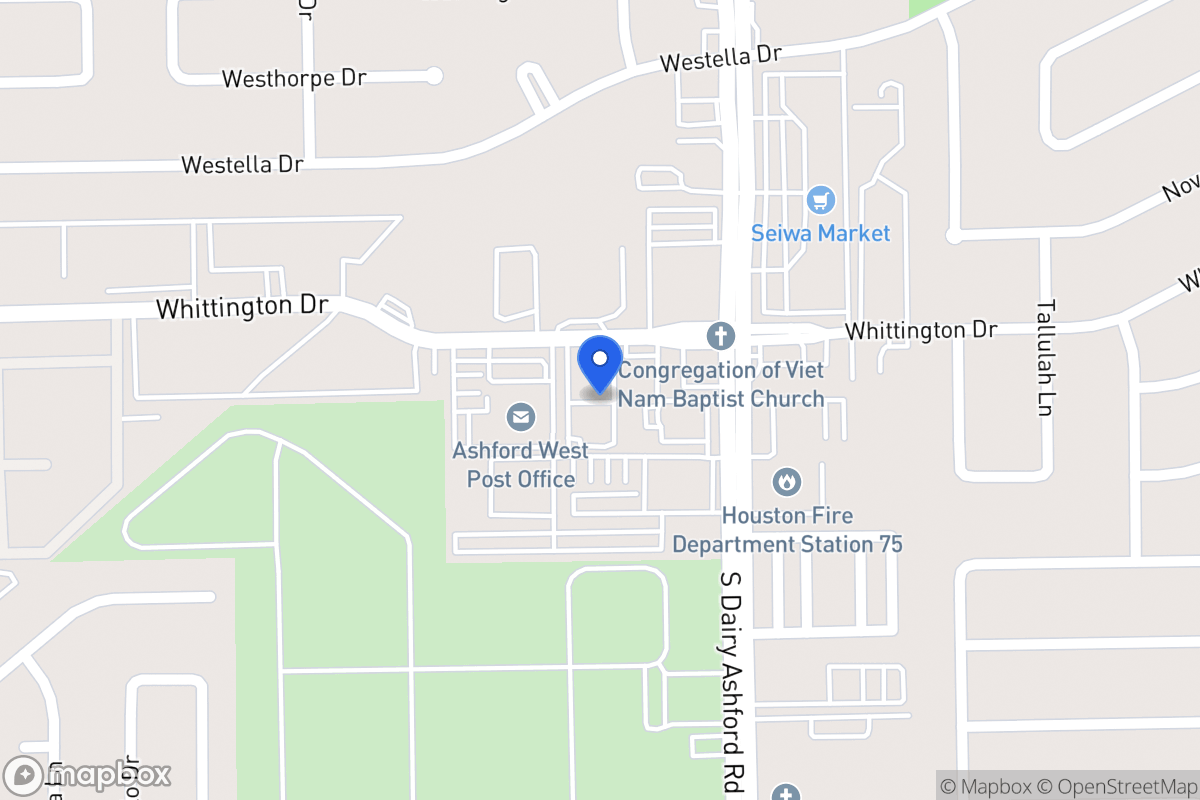 Map of 12645 Whittington Dr, Houston