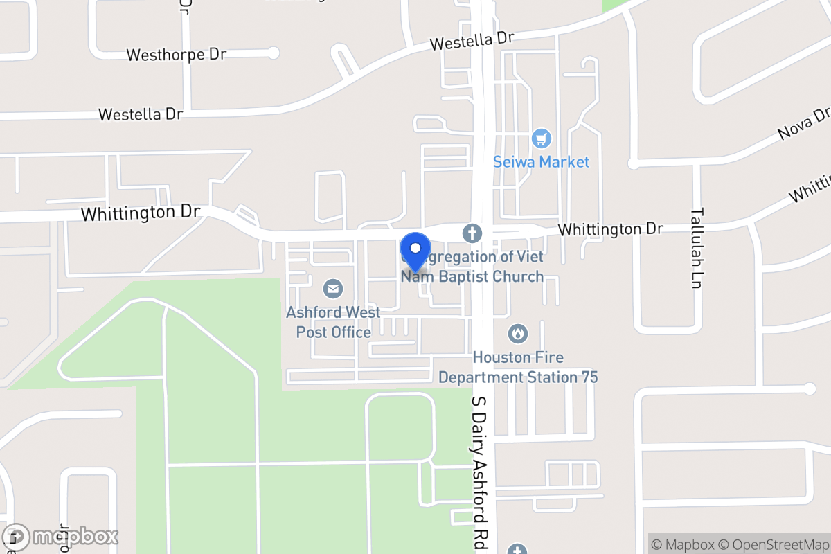 Map of 12633 Whittington Dr, Houston