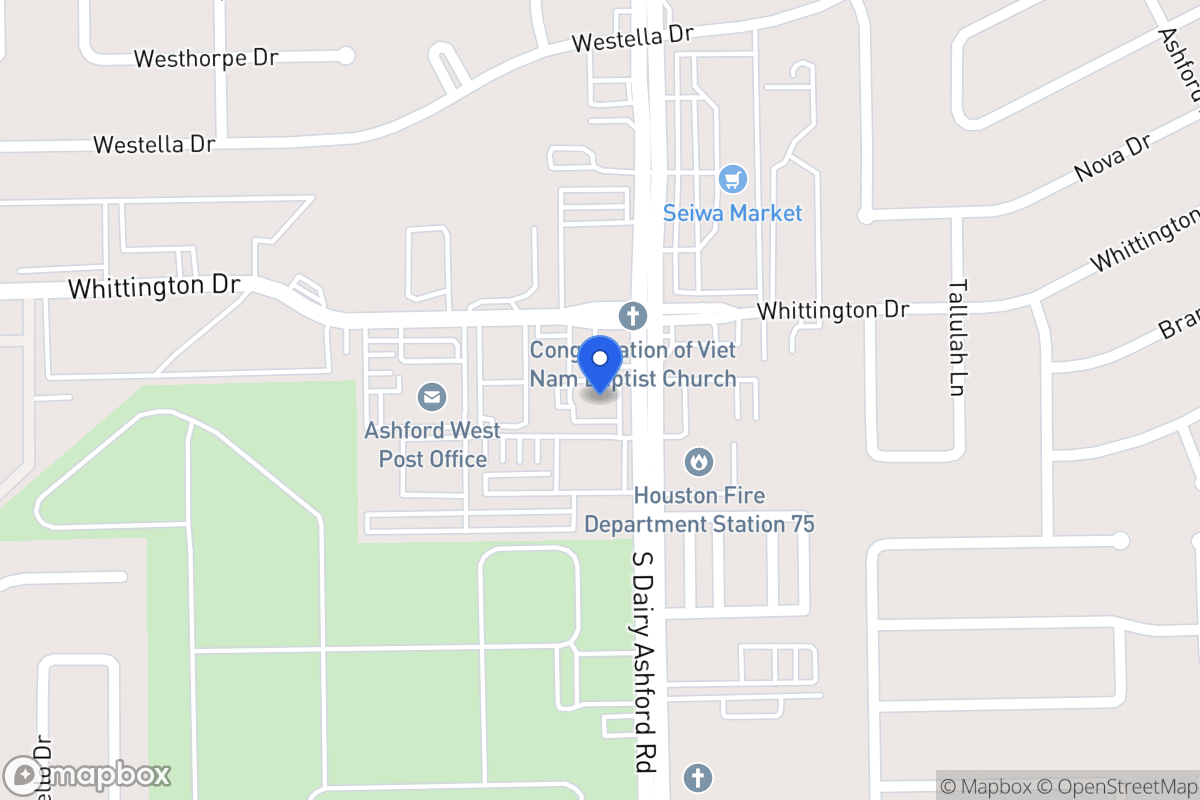 Map of S 1910 Dairy Ashford Rd, Houston