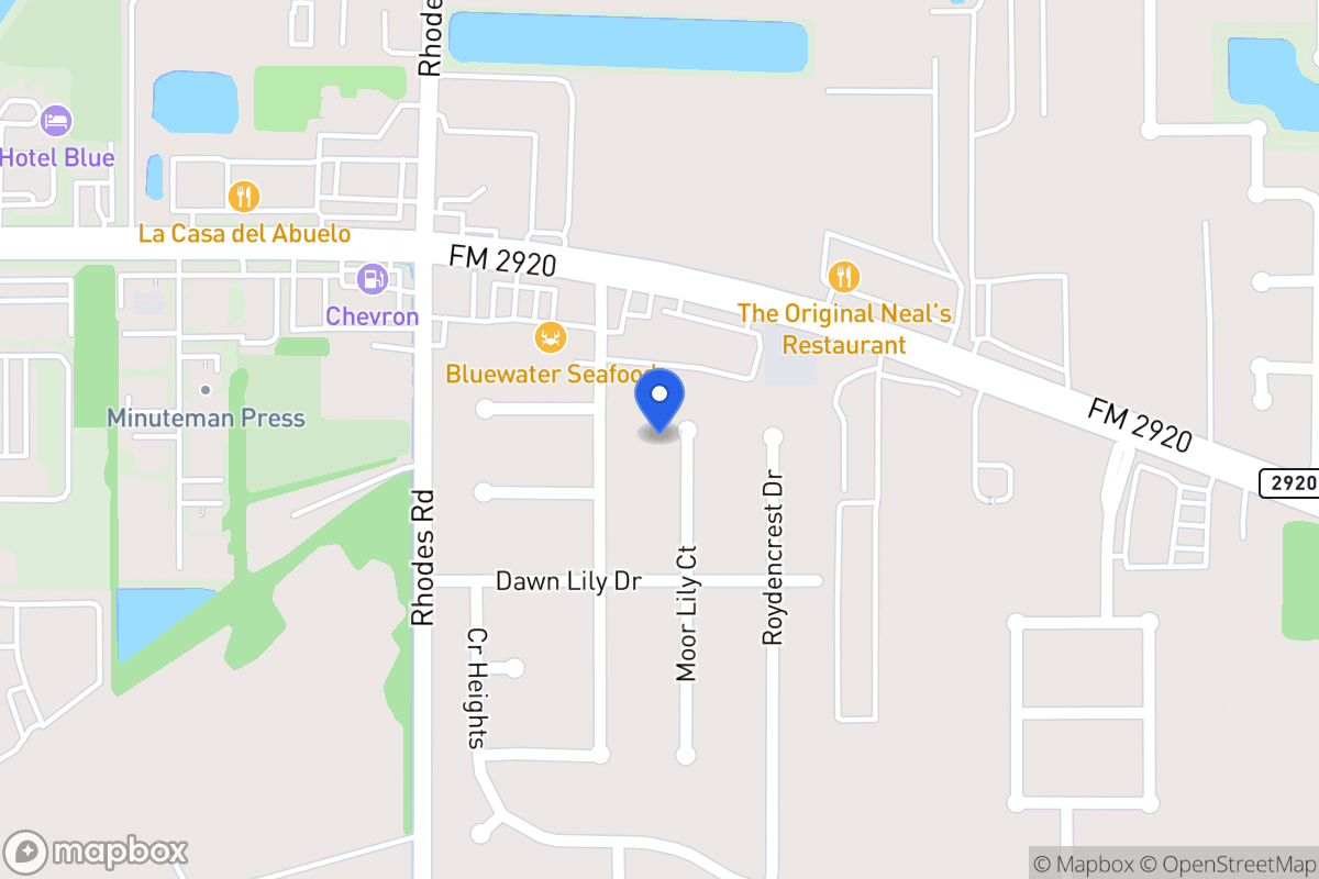 Map of 21103 Moor Lily Ct, Spring