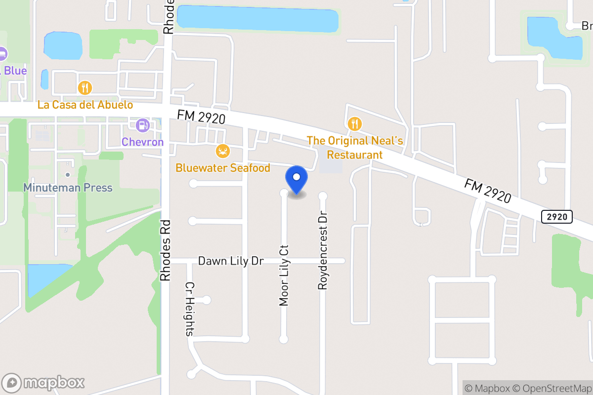 Map of 21102 Moor Lily Ct, Spring