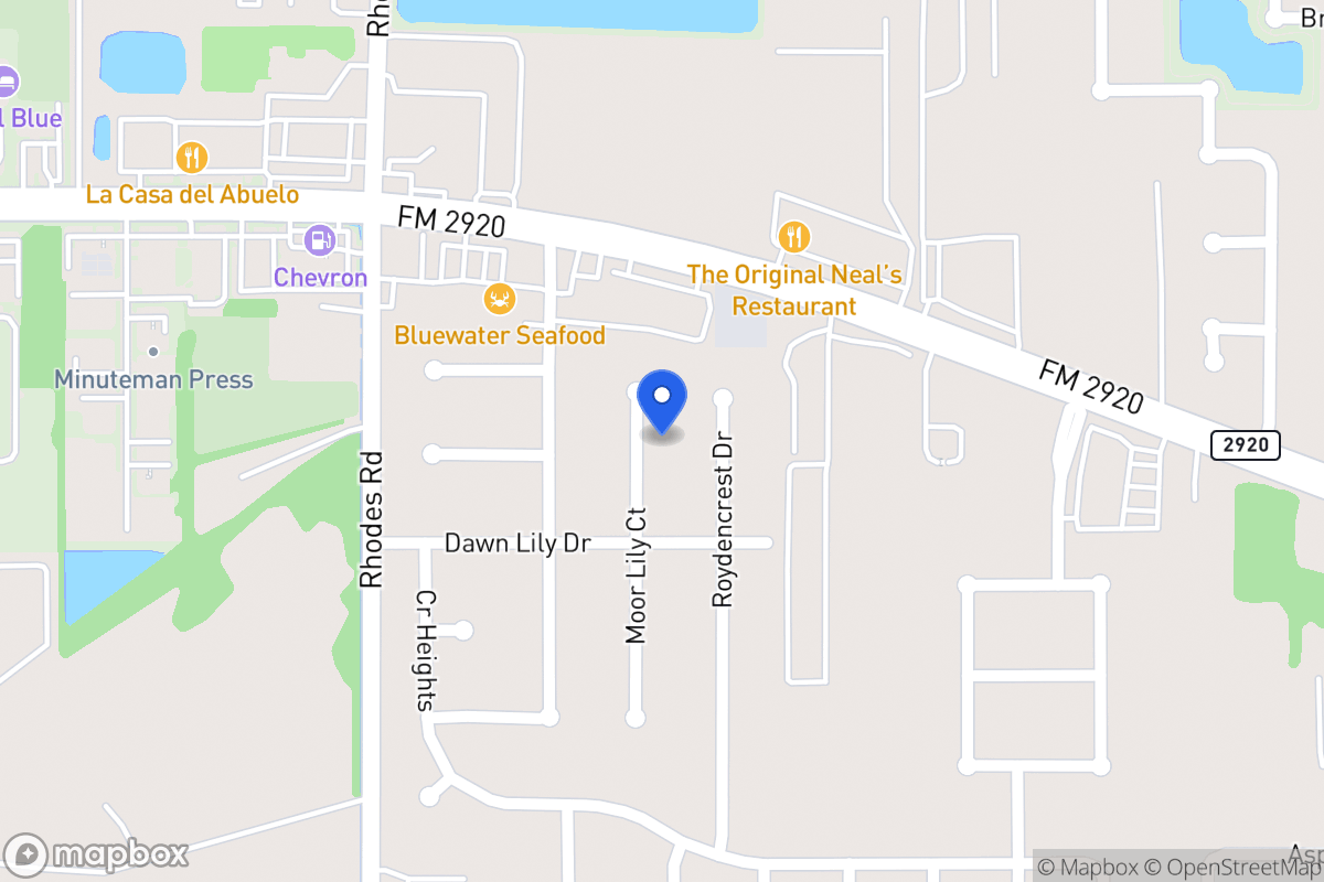 Map of 21010 Moor Lily Ct, Spring
