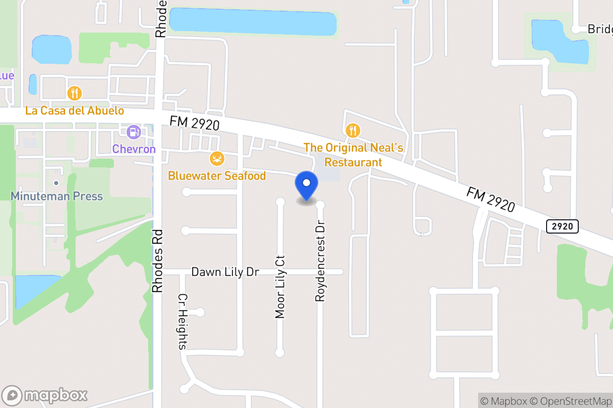 Map of 21103 Roydencrest Dr, Spring