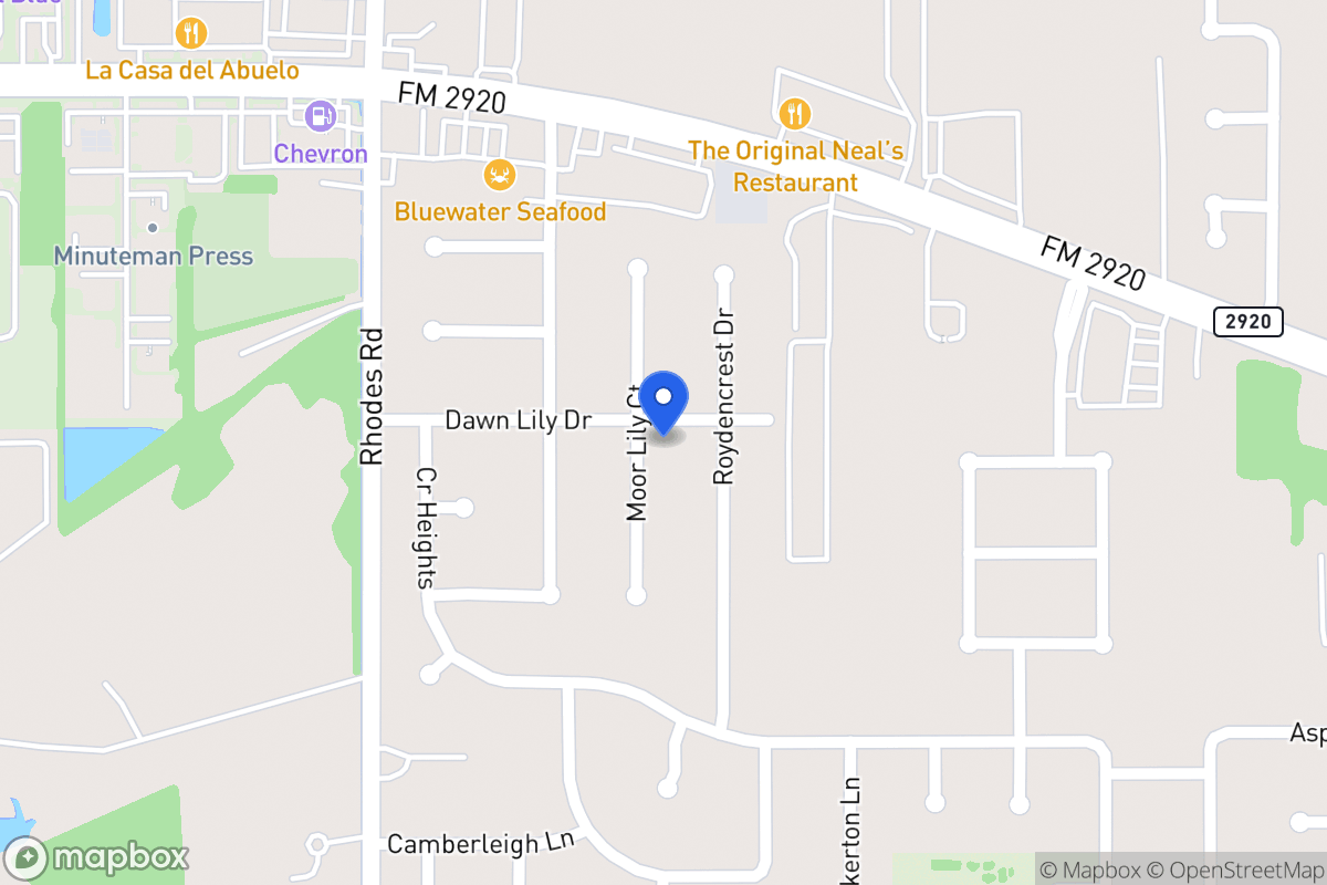 Map of 20926 Moor Lily Ct, Spring