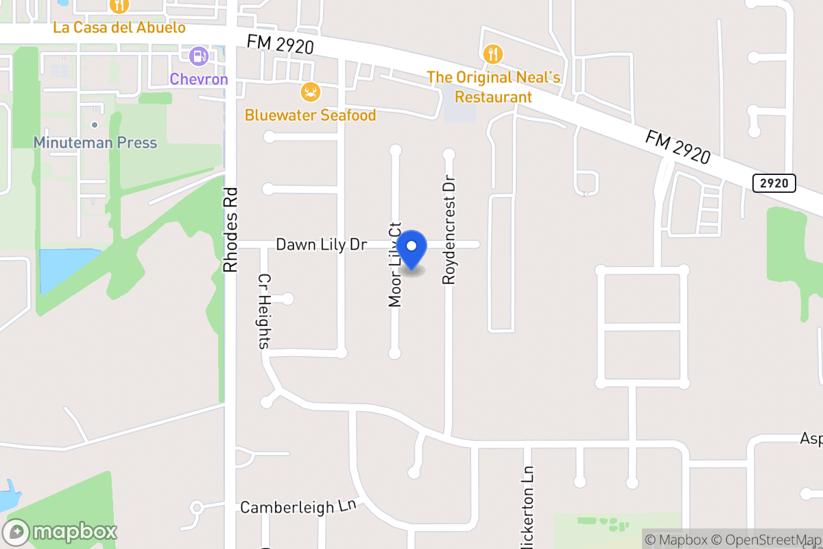 Map of 20922 Moor Lily Ct, Spring