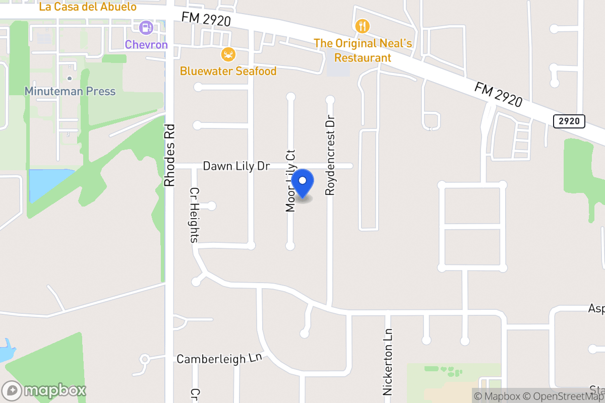 Map of 20918 Moor Lily Ct, Spring