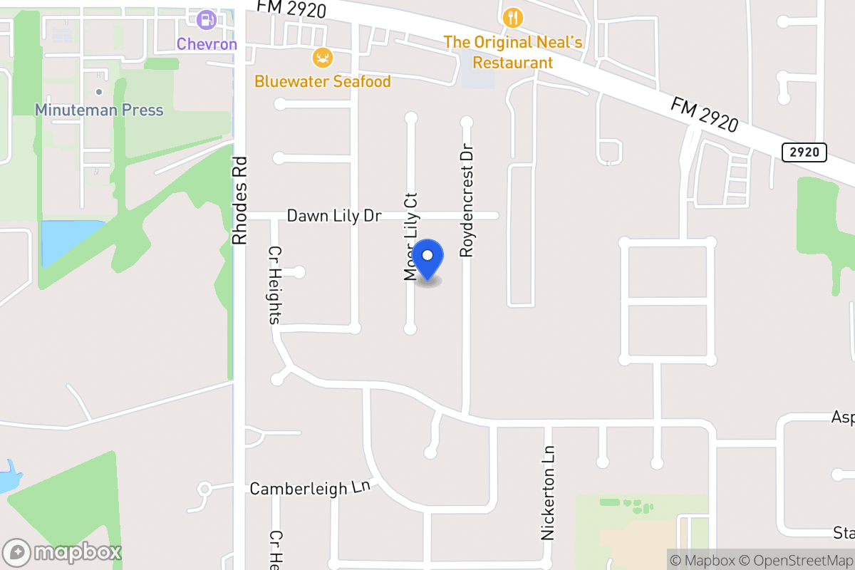 Map of 20914 Moor Lily Ct, Spring
