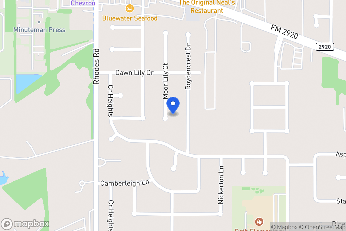 Map of 20906 Moor Lily Ct, Spring