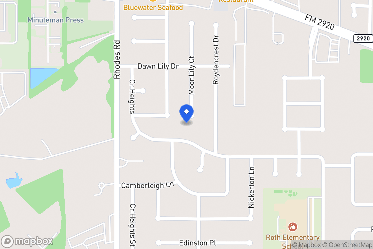 Map of 20903 Moor Lily Ct, Spring