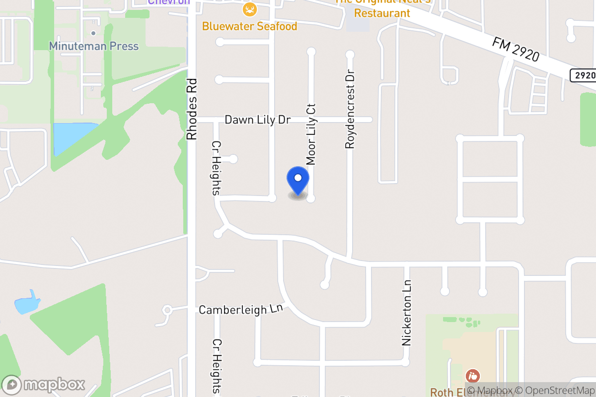 Map of 20907 Moor Lily Ct, Spring