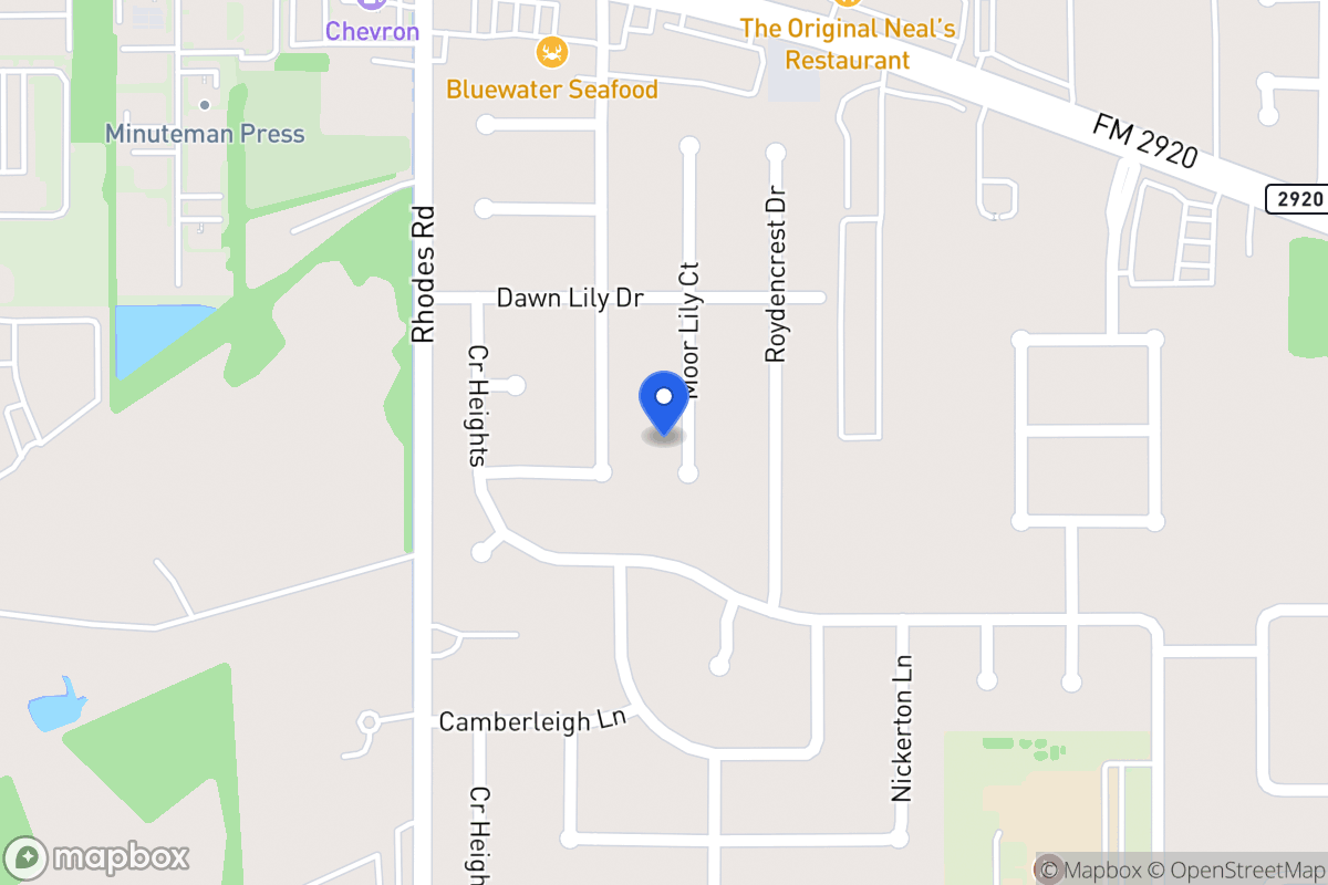 Map of 20911 Moor Lily Ct, Spring