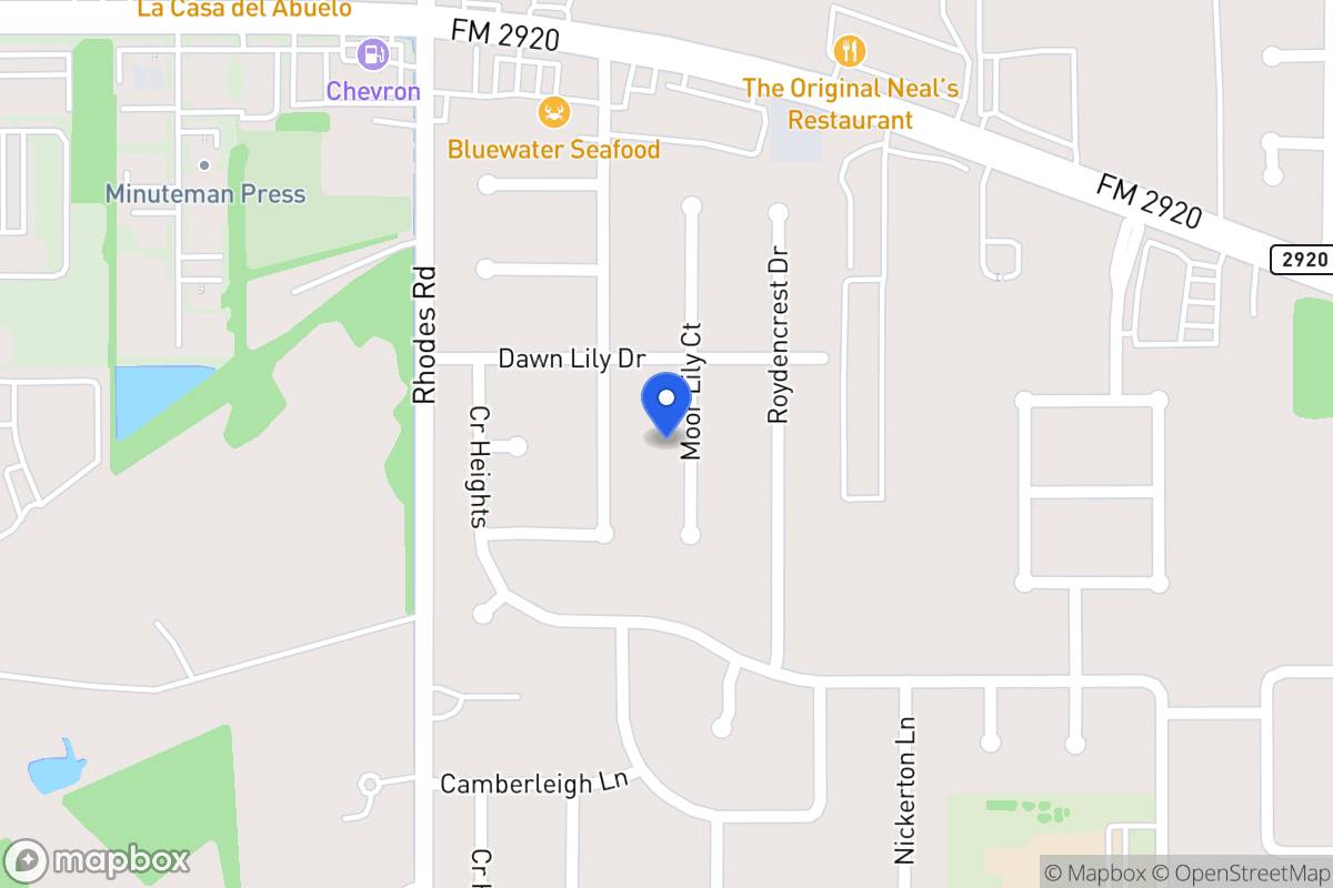 Map of 20919 Moor Lily Ct, Spring