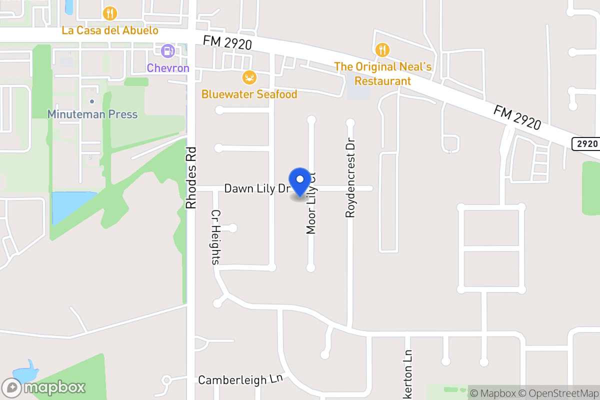 Map of 20927 Moor Lily Ct, Spring
