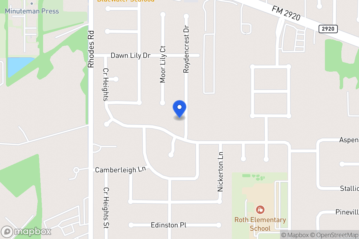 Map of 20811 Roydencrest Dr, Spring
