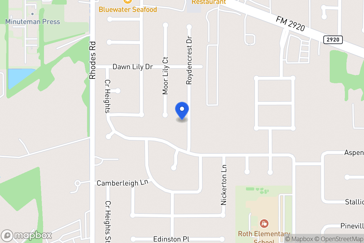 Map of 20815 Roydencrest Dr, Spring