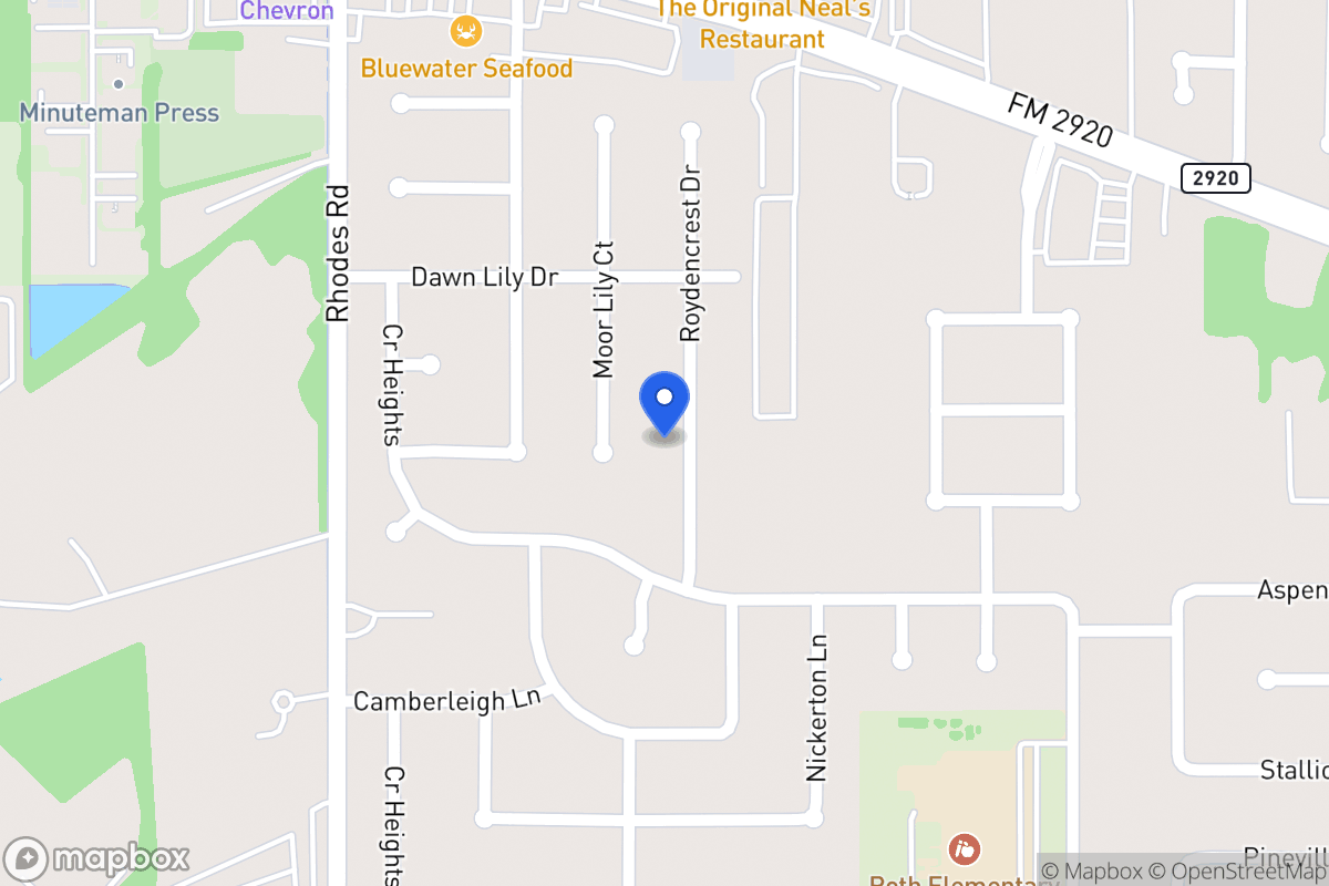 Map of 20819 Roydencrest Dr, Spring