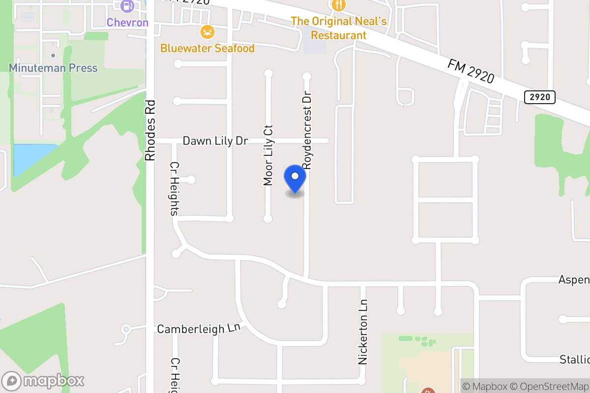 Map of 20903 Roydencrest Dr, Spring