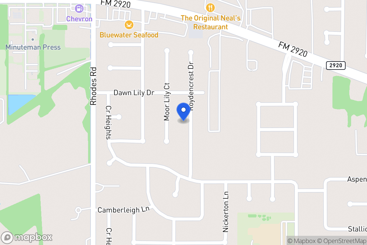 Map of 20907 Roydencrest Dr, Spring