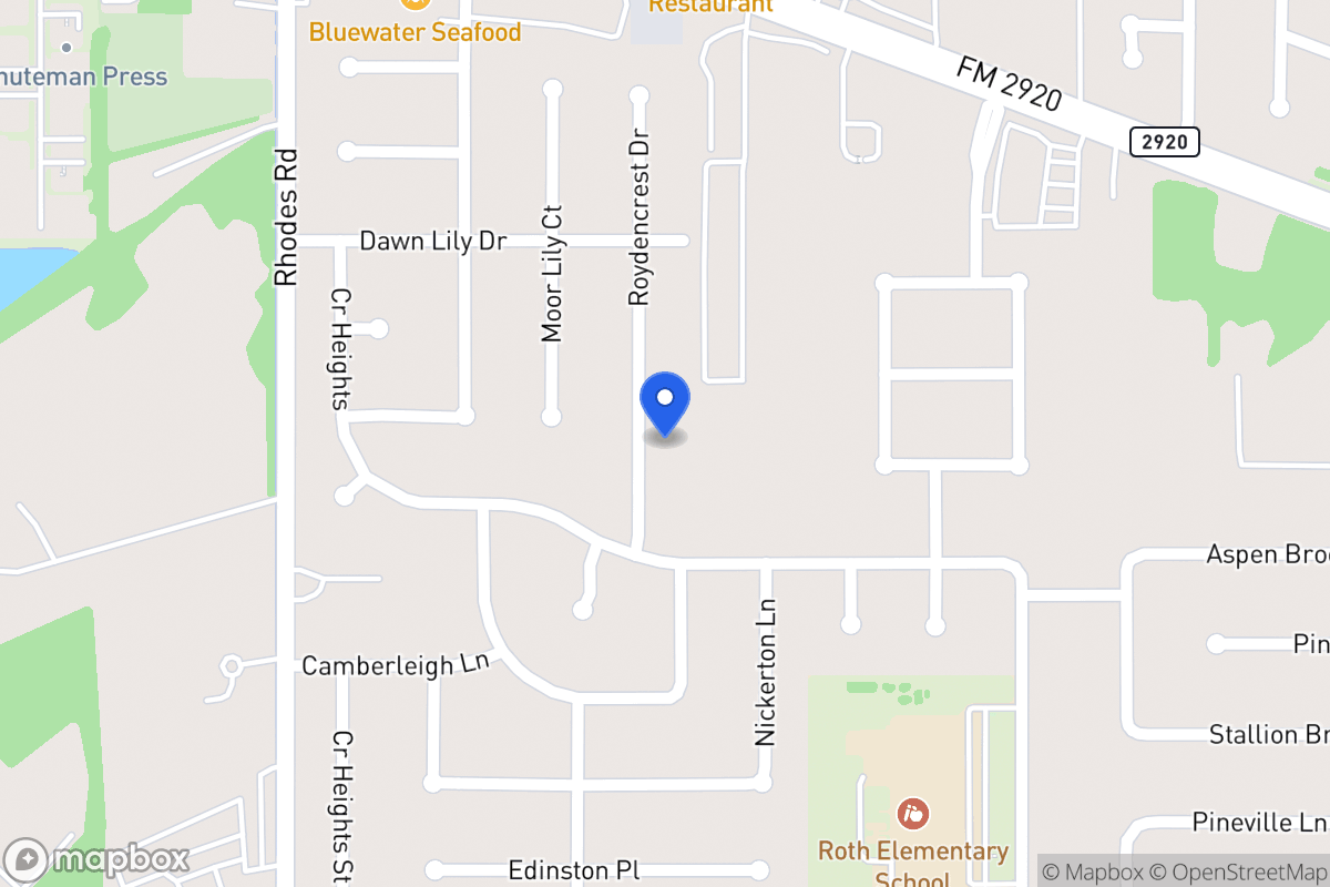 Map of 20814 Roydencrest Dr, Spring