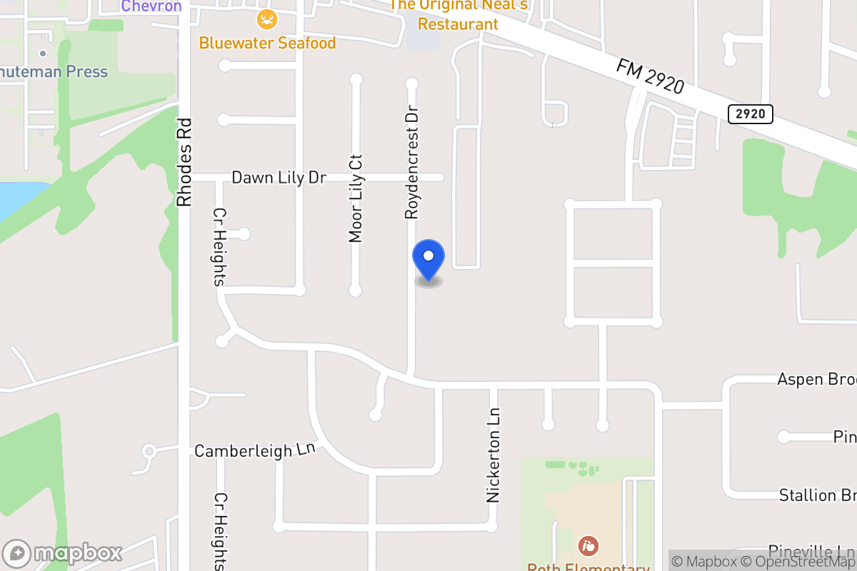 Map of 20818 Roydencrest Dr, Spring