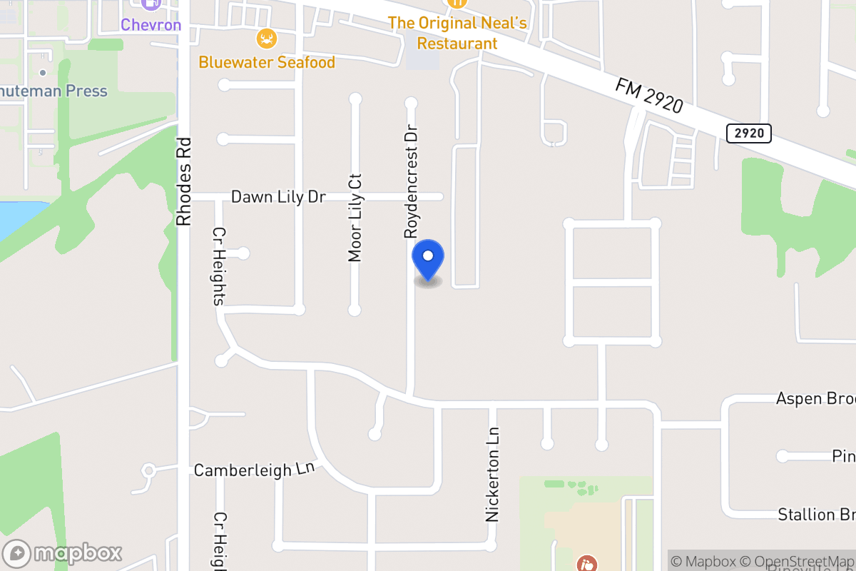 Map of 20902 Roydencrest Dr, Spring