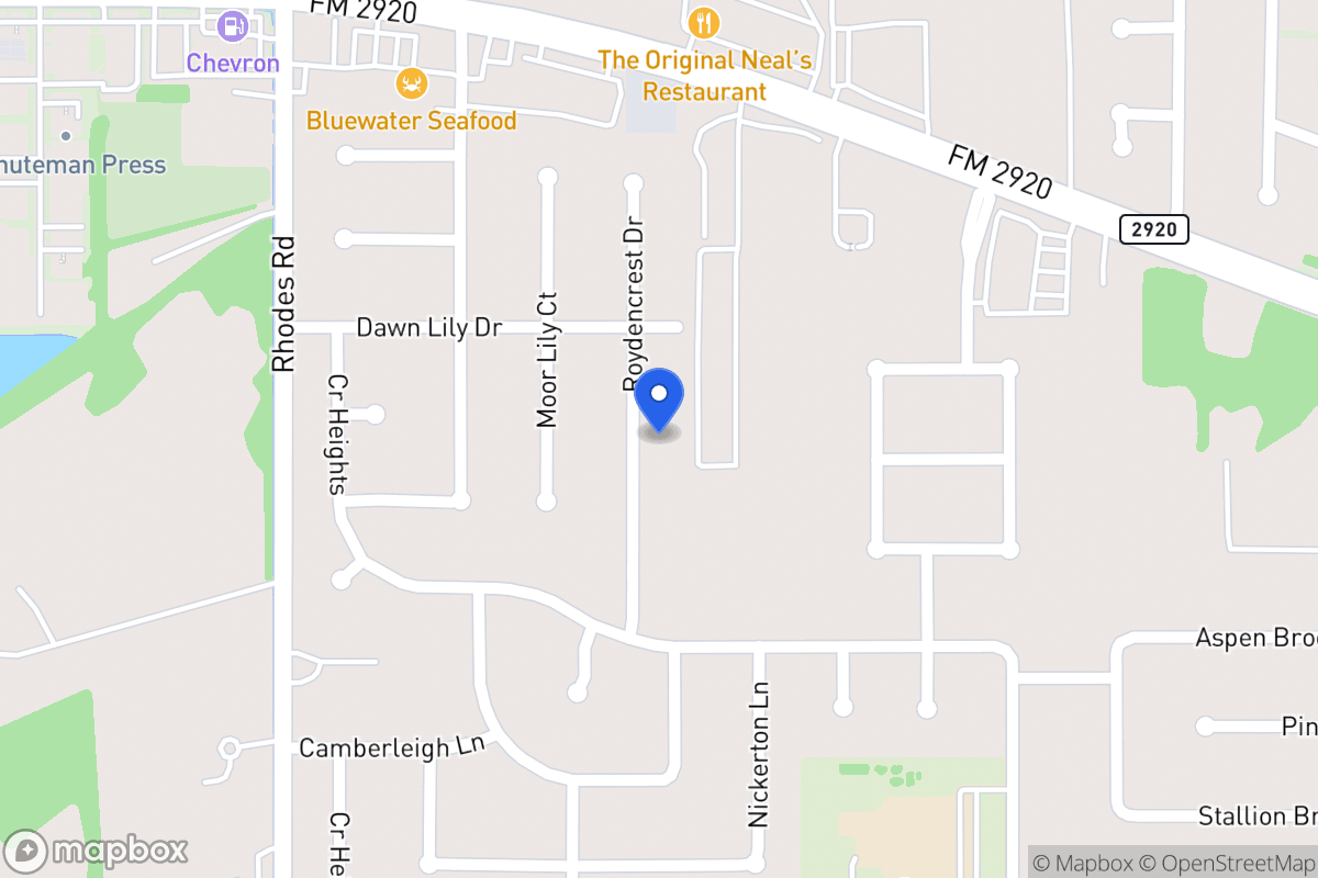 Map of 20906 Roydencrest Dr, Spring
