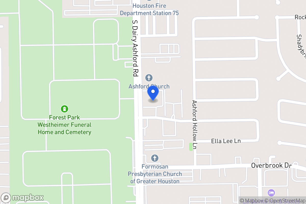 Map of 12850 Piping Rock Dr, Houston