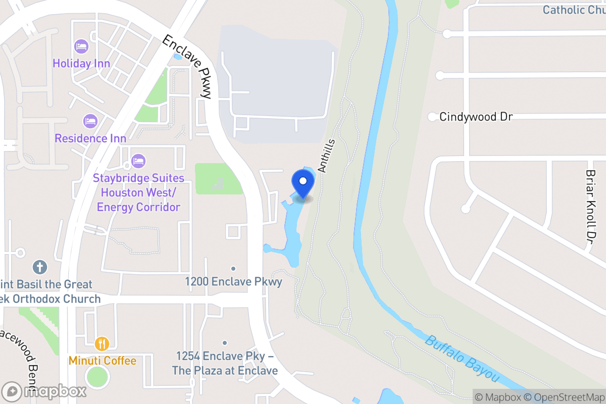 Map of 1390 Enclave Pky, Houston