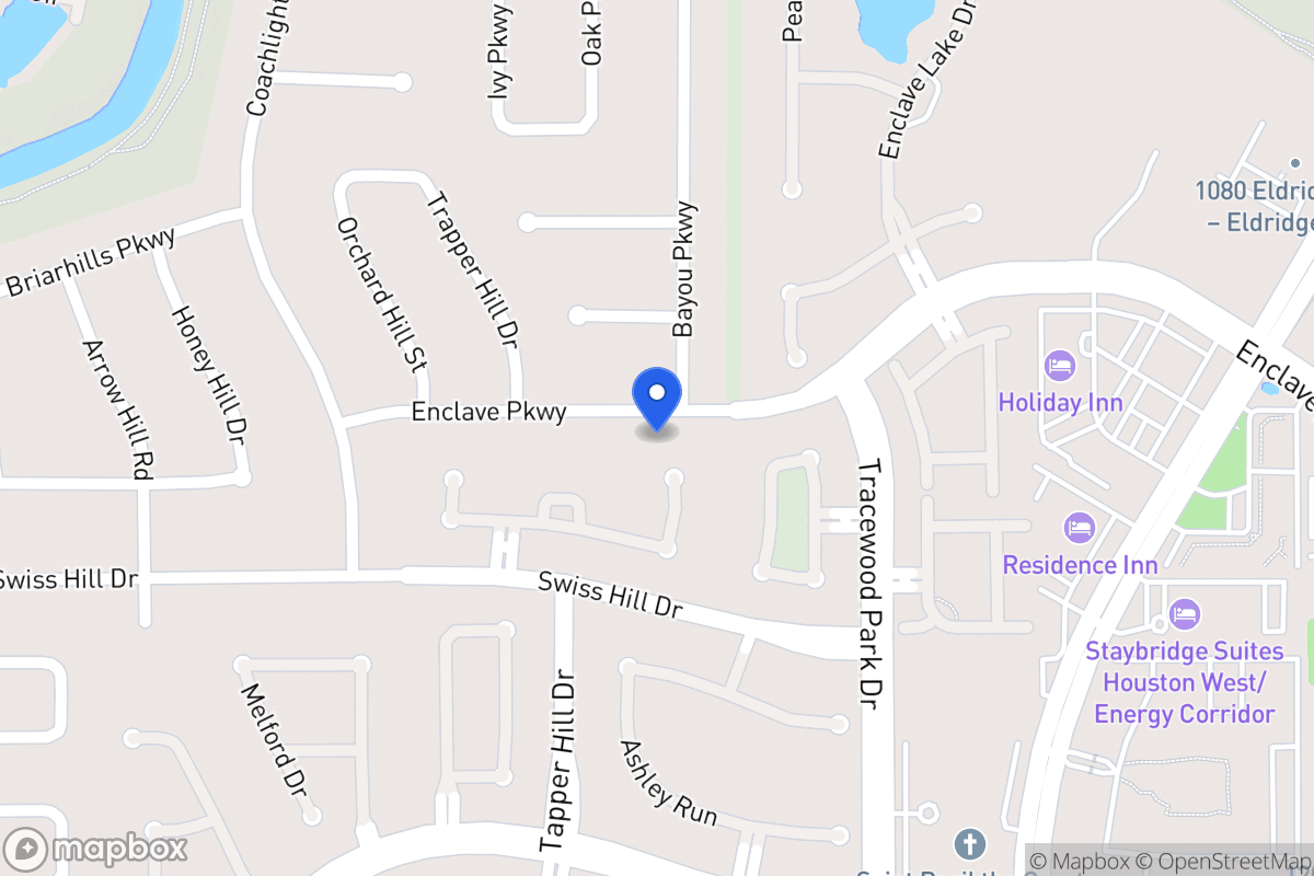 Map of 962 Enclave Pky, Houston