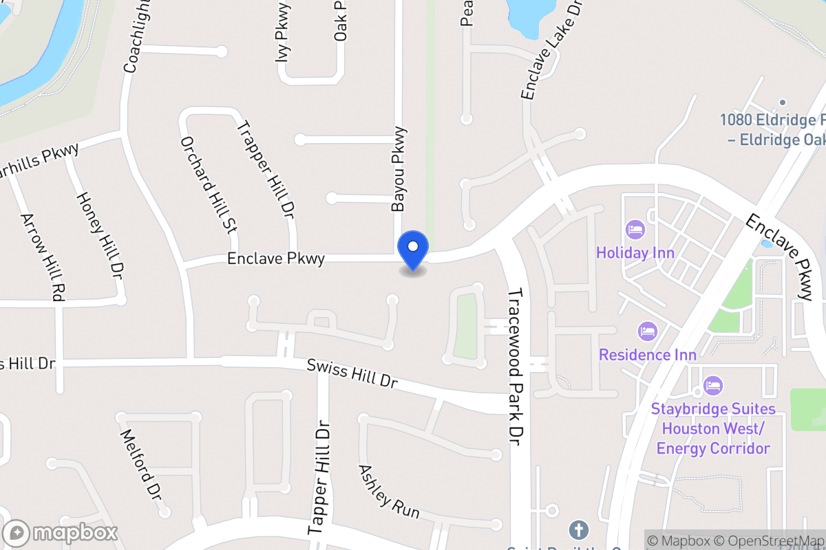 Map of 1002 Enclave Pky, Houston